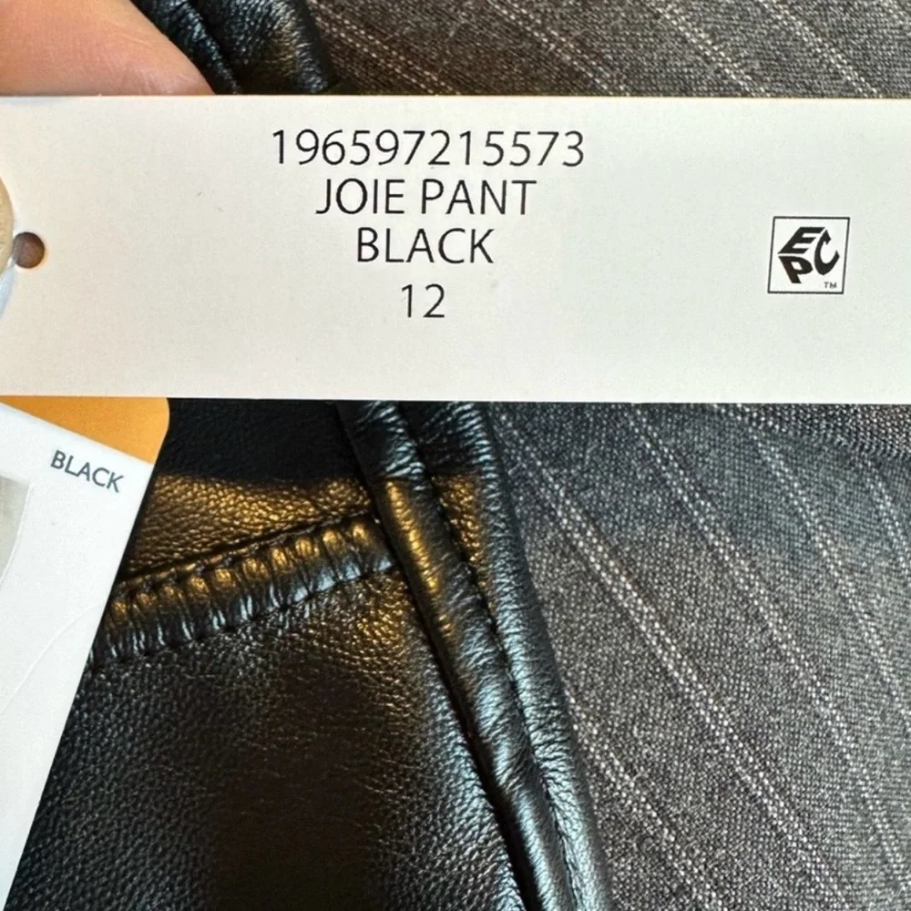 Joie Limited Edition Faux Leather Pants Black Size 12 NWT